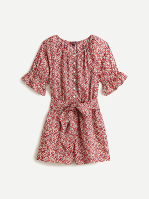 Belted Romper In Liberty® Betsy Ann Floral