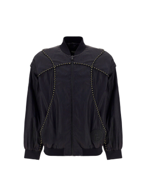 Fendi Ff Fish Eye Motif Bomber Jacket