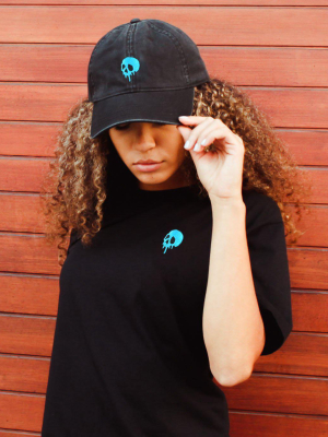 Skull Drip Embroidered Womens Dad Hat