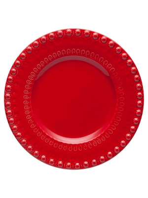 Bordallo Pinheiro Fantasy 8.5" Red Dessert Plate