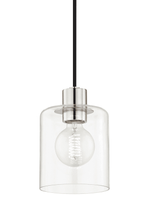 Neko 1 Light Pendant - Polished Nickel