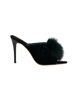 Heeled Mule Luxe Emerald