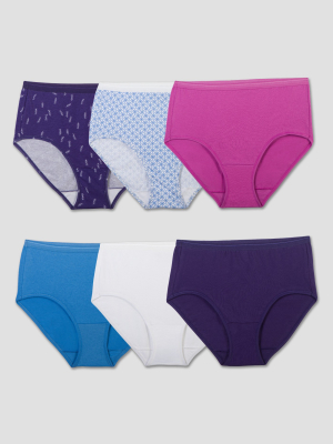 Fruit Of The Loom Women's 6pk Cotton Classic Briefs - Colors May Vary