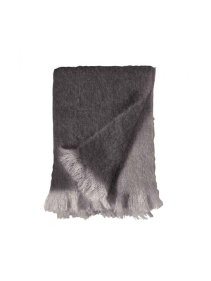 Dip Dye Mohair Throw