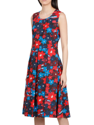 Marni Floral Print Midi Dress