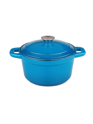 Berghoff Neo 7 Qt Cast Iron Round Covered Casserole, Blue