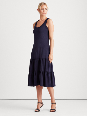 Tiered Cotton-blend Midi Dress