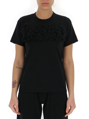 Comme Des Garçons Comme Des Garçons Twisted Floral Detail T-shirt