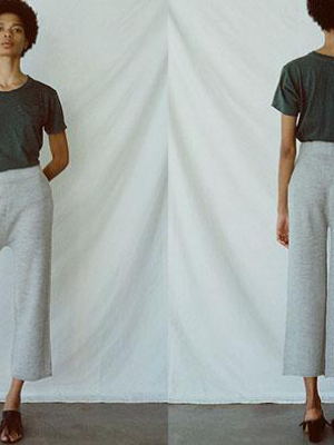 Fine New Miter Pants, Light Grey