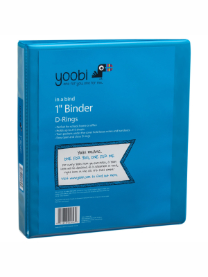 1 Inch Binder With D-rings - Blue