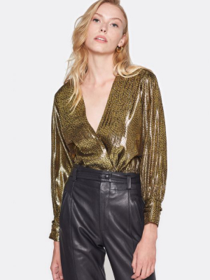 Nadeen Metallic Top