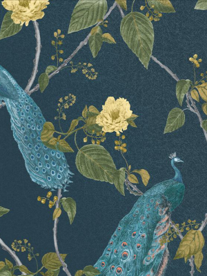 Resplendence Wallpaper In Navy From The Exclusives Collection By Graham & Brown