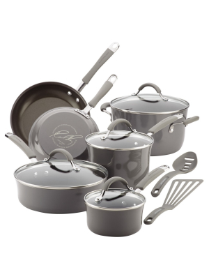 Rachael Ray 12pc Sea Salt Cucina Cookware Set Gray