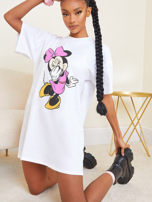 White Disney Minnie T Shirt Dress