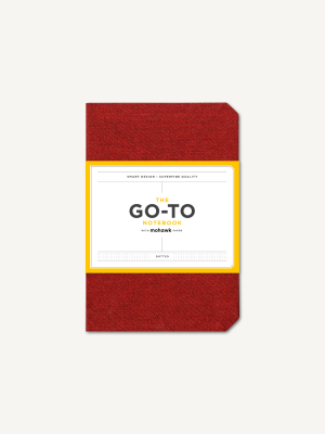 Go-to Notebook With Mohawk Paper, Brick Red Dotted