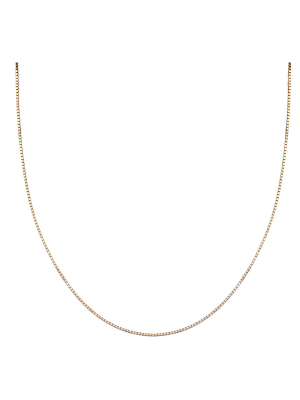 Women's Box Chain Necklace In Rose Gold Over Sterling Silver - Rose (20")