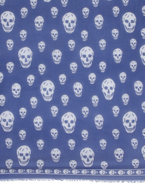 Alexander Mcqueen Skull Allover Printed Scarf