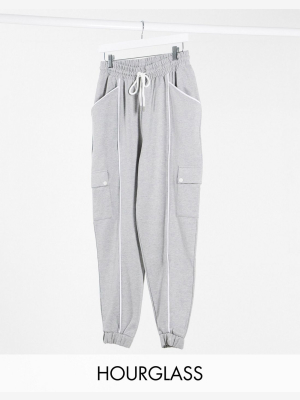 Asos Design Hourglass Clean Piped Detail Pocket Jogger