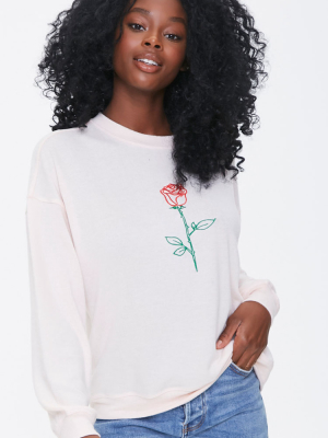 Rose Drop-sleeve Top