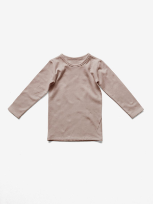 The Everyday Organic Jersey L/s Top - Antique Rose