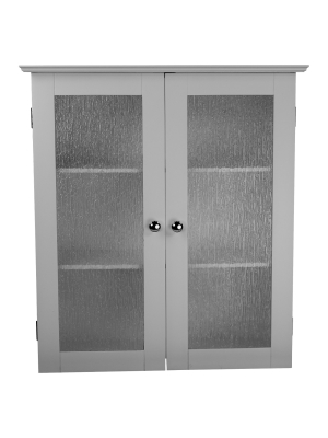 Connor 2 Door Wall Cabinet White - Elegant Home Fashions