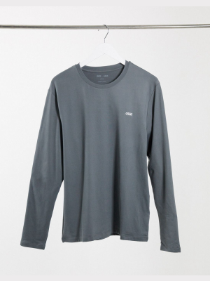 Asos 4505 Yoga Long Sleeve T-shirt In Soft Touch Jersey