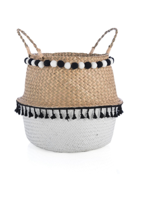 Large Laramie Basket - Beige - Shiraleah