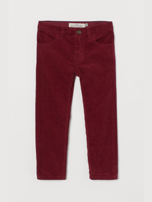 Slim Fit Corduroy Pants