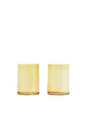 Mera Glassware (set Of 2) - Tall Gold