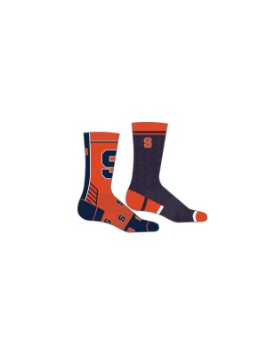 Ncaa Syracuse Orange Men's Crew Socks 2pk Gift Box - 10-13