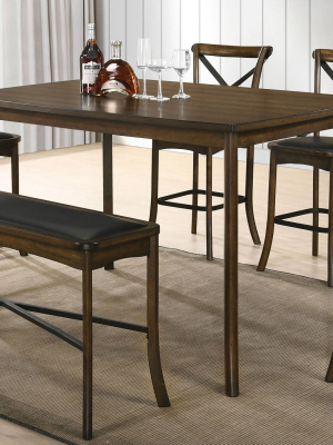 Somers Rectangular Counter Height Dining Table Oak - Iohomes