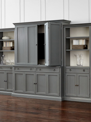 Cameo 4-piece Grey Storage Bookcase Entertainment Center