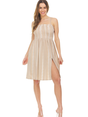 Lurex Stripe Strappy Dress