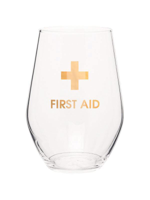 Chez Gagne First Aid Wine Glass