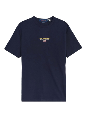 Ralph Lauren Classic Fit Polo Sport Jersey Tee Shirt Navy