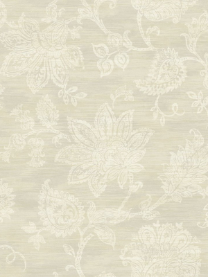 Stamped Jacobean Wallpaper In Fawn From The Nouveau Collection By Wallquest