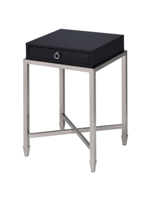 End Table Black Brushed Nickel - Acme Furniture