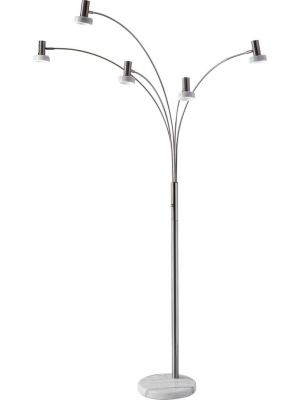 Millau Led Arc Lamp Brushed Steel