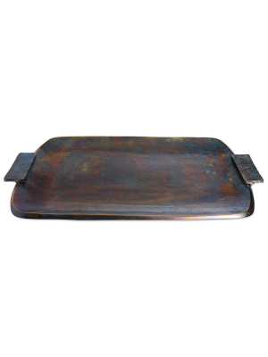 Julia Knight Eclipse 21" Rectangular Tray In Bronze