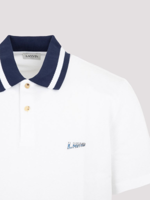 Lanvin Contrast-trimmed Polo Shirt