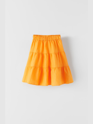 Pleated Midi Skirt