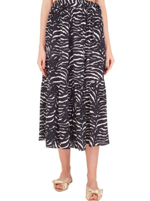 Zebra Midi Skirt