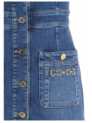 Elisabetta Franchi Denim Mini Dress