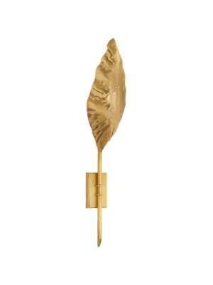 Dumaine Single Pierced Leaf Sconce In Various Colors