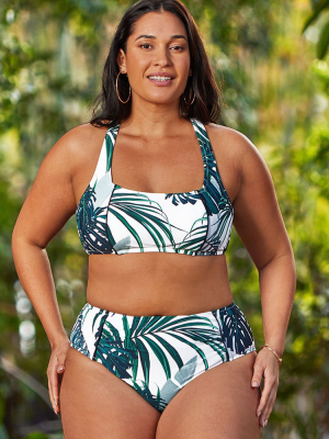 Madelyn Tropical Plus Size Bikini Bottom