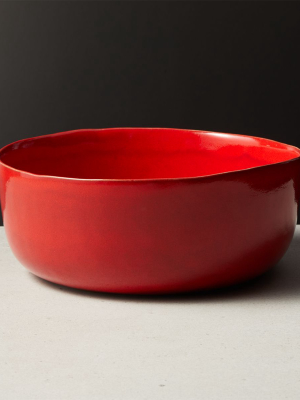 Drift Reactive Red Serving Bowl