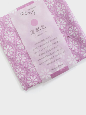 Japanese Handkerchief, Flowers, Usubeni-iro