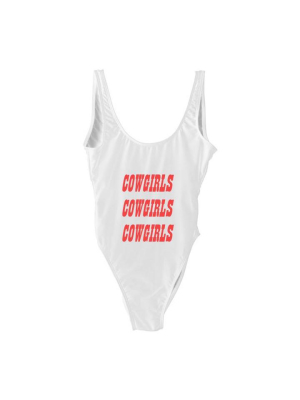 Cowgirls Cowgirls Cowgirls [swimsuit W/ Red Text]