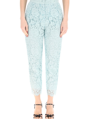 Dolce & Gabbana High-waisted Lace Pants