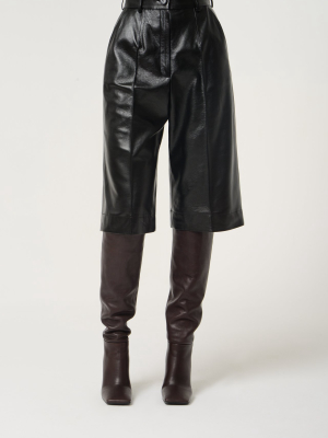 Eco Leather Crop Trousers